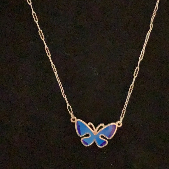 Vintage Sterling  Danecraft Butterfly Necklace - Picture 4 of 4